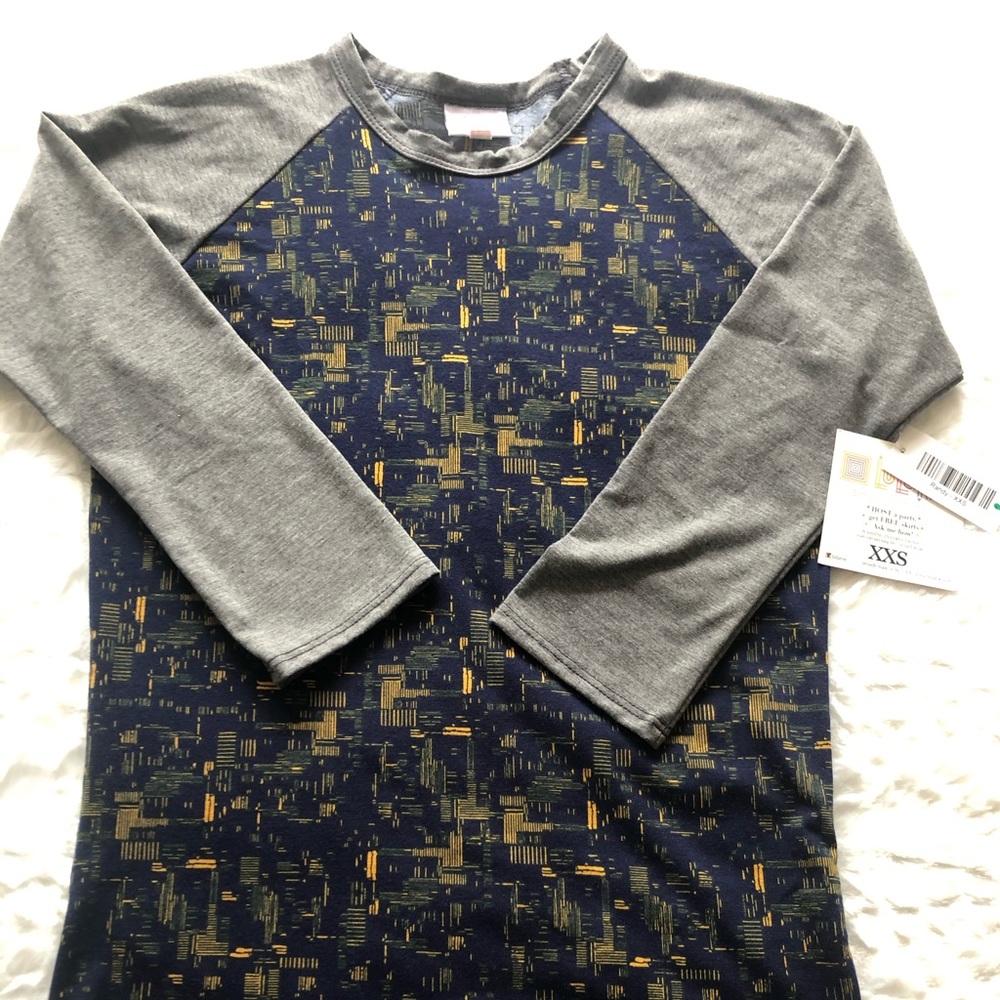 NWT XXS LuLaRoe Randy in Navy & Gold